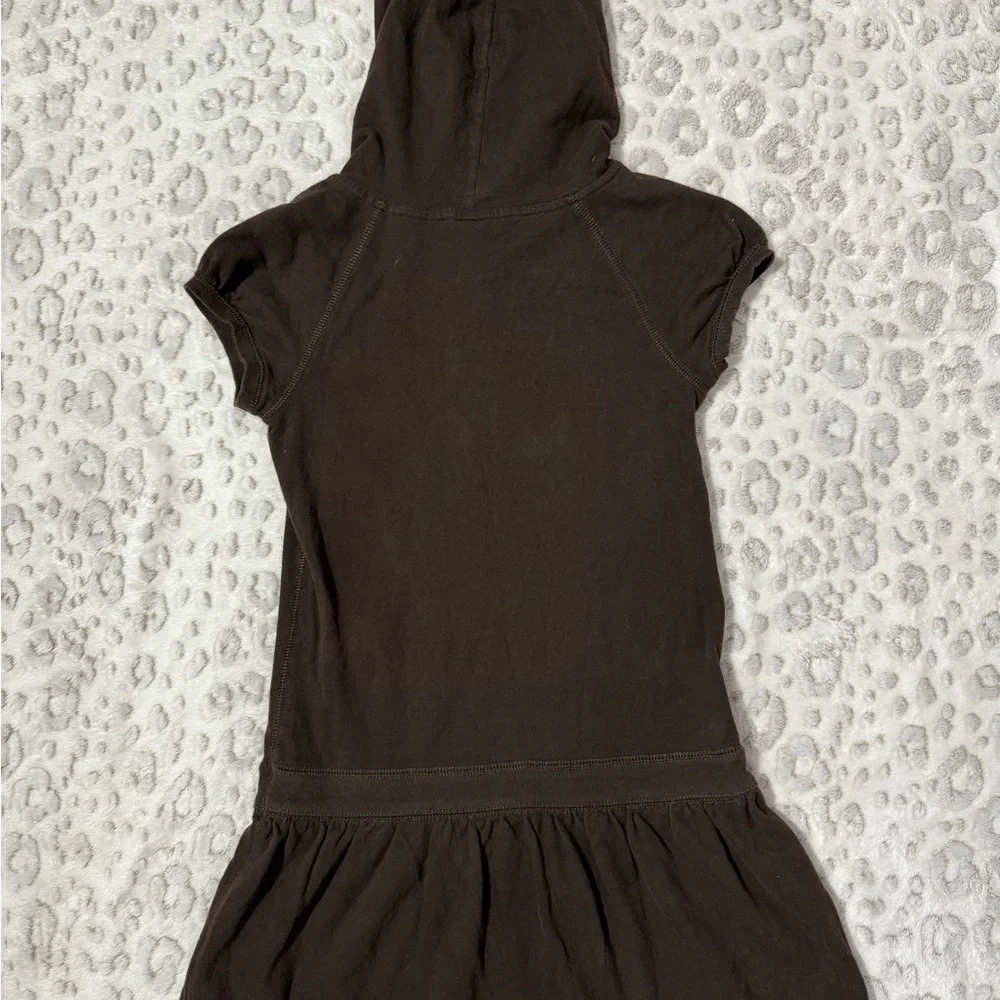 Vtg Gap Kids 2000s Brown Hooded Button Up Swim Coverup Sz‎ XL (12) Y2K